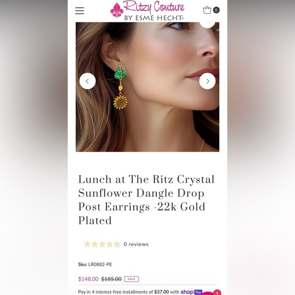 Lunch At The Ritz Earrings - Picture 3 of 4